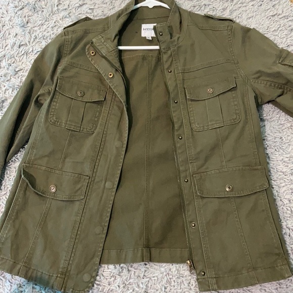 army green jean jacket